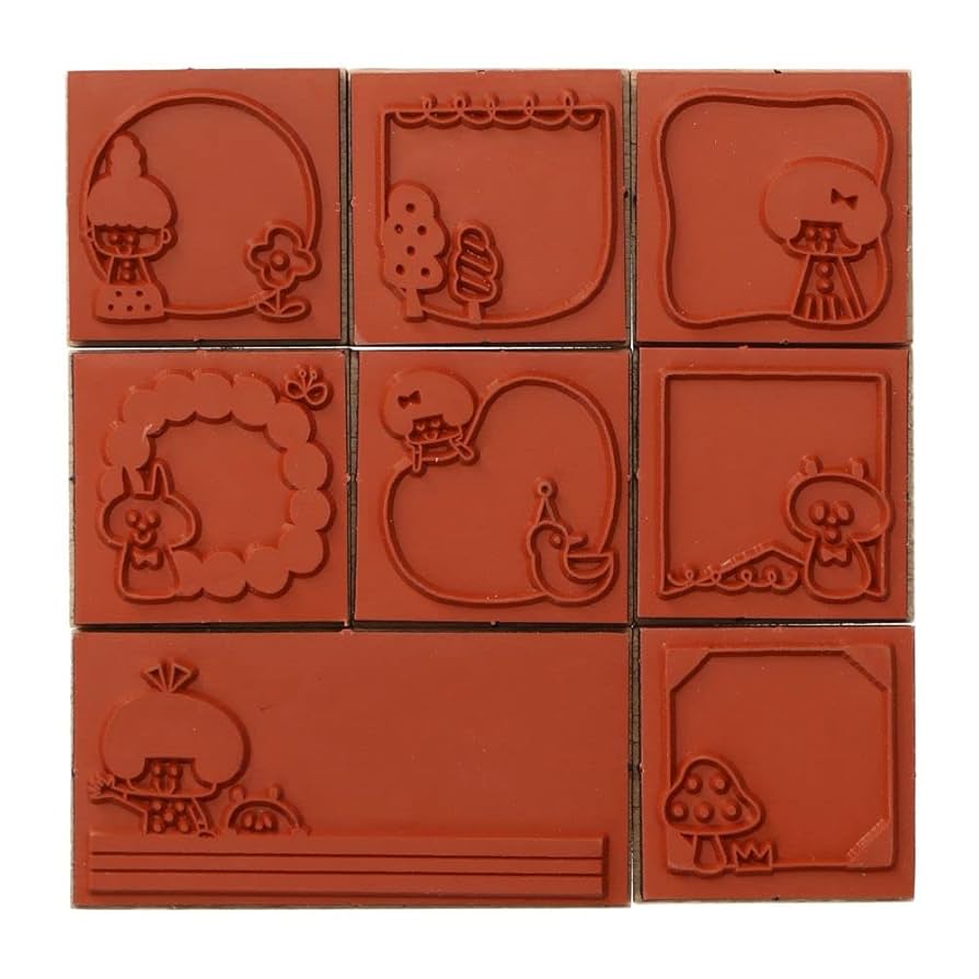 Amazon.co.jp: 木製スタンプセット mizutama マークス パターン